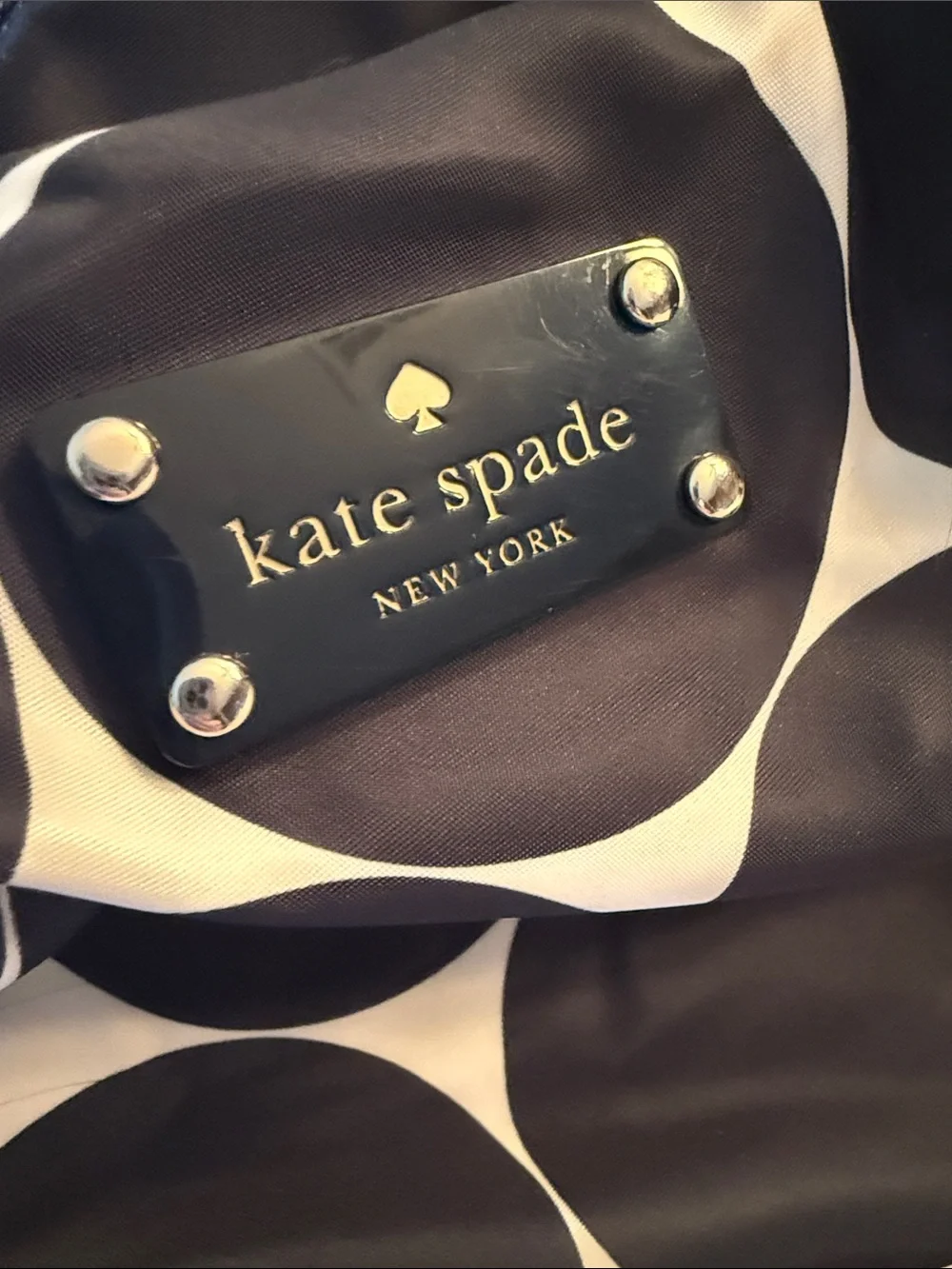kate spade Black and White Polka Dot Diaper Bag